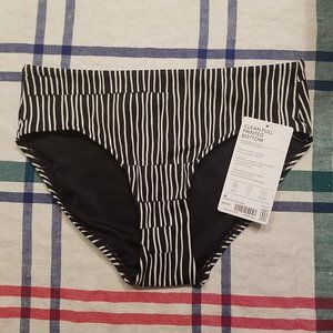 Clean Full Printed Bikini Bottom Black & White